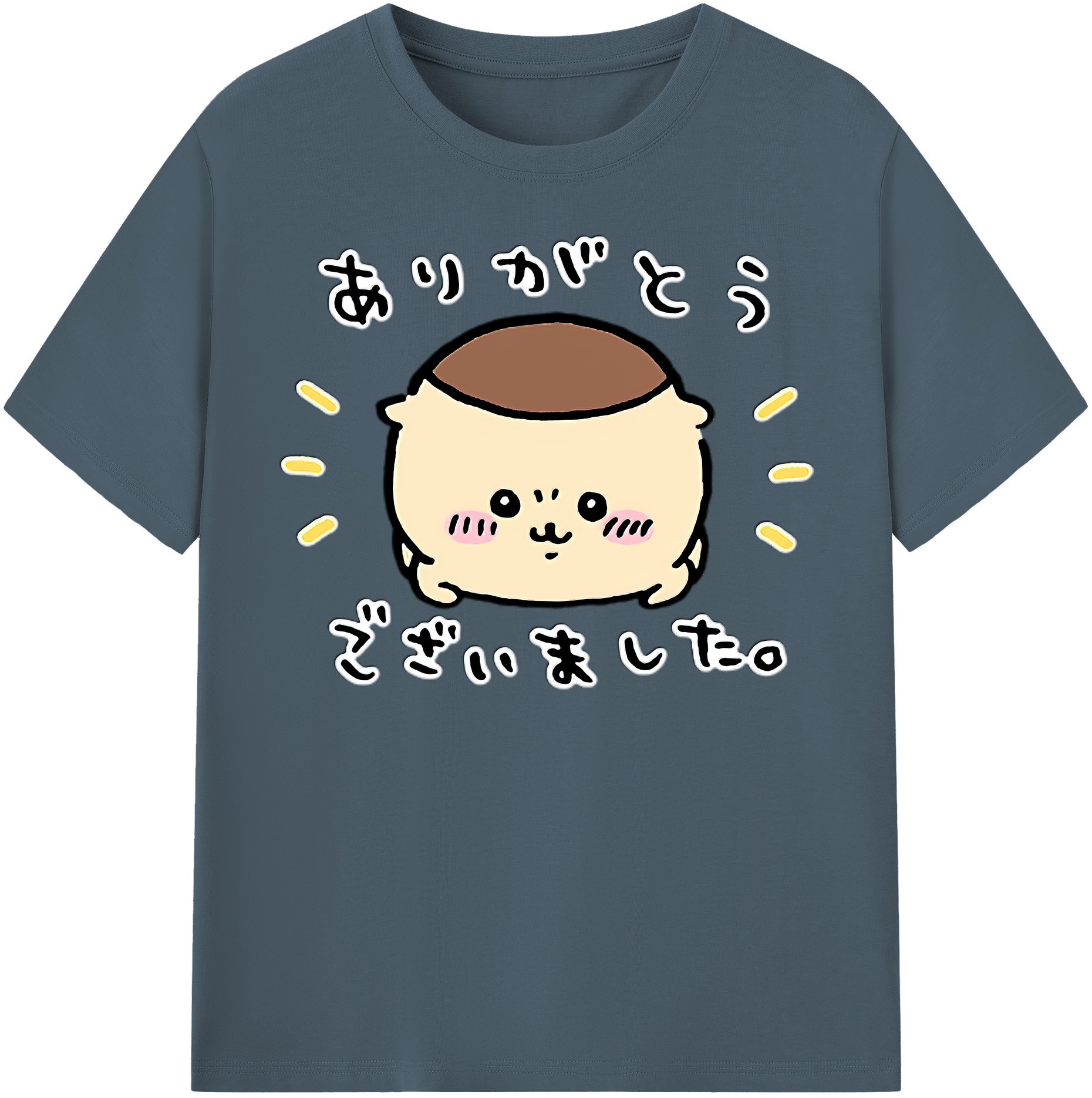 （画像用） ちいかわ くりまんじゅう Chii-kawa kuri manjū 綿100％半袖Tシャツ（フロントプリント）